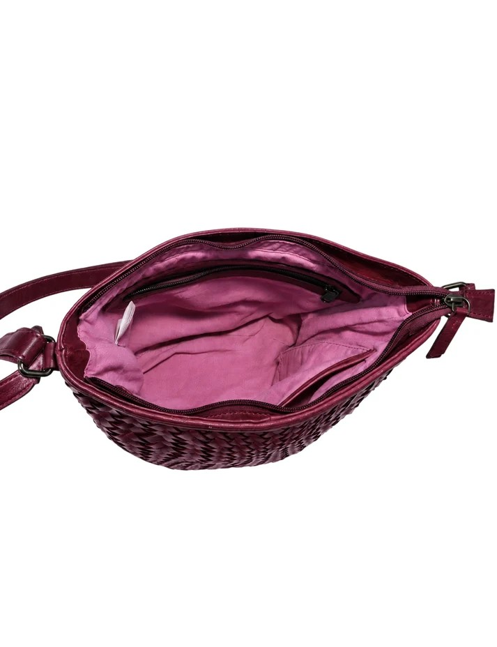Saddle & Sash Handbag A0036 Purple