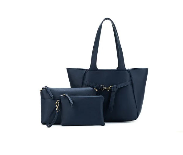 Black Caviar Handbag Emanuela Dark Navy