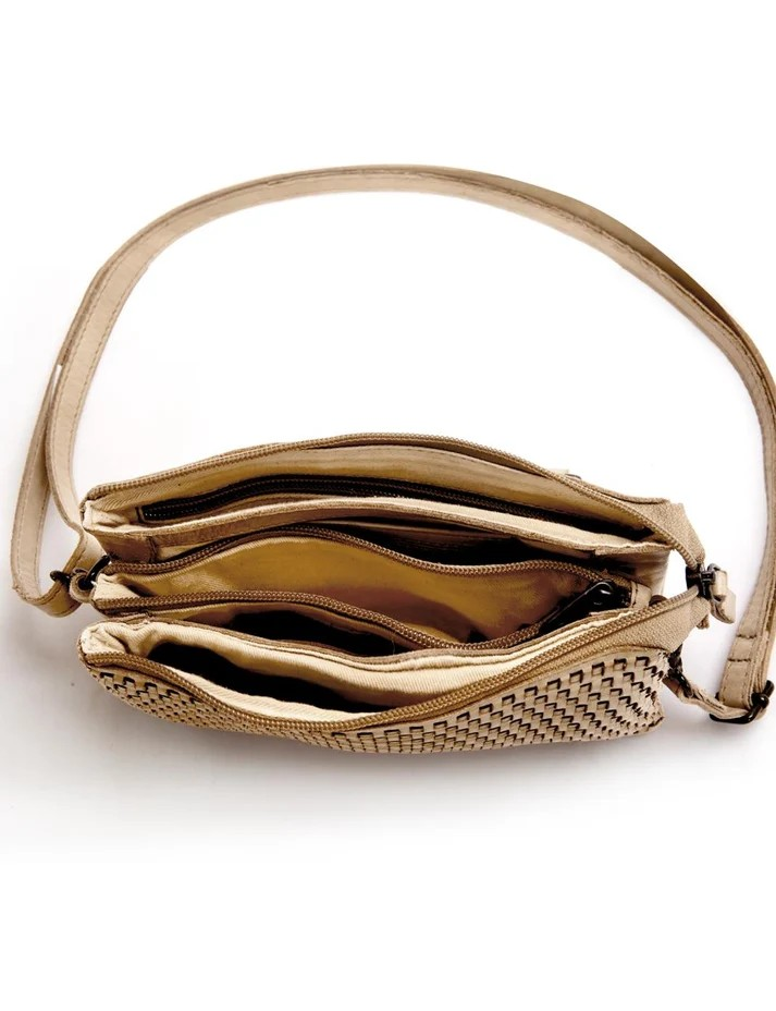 Saddle & Sash Handbag A0040 Taupe