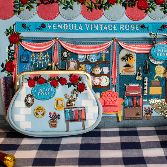 Vendula Vintage Rose Clipper Coin Purse
