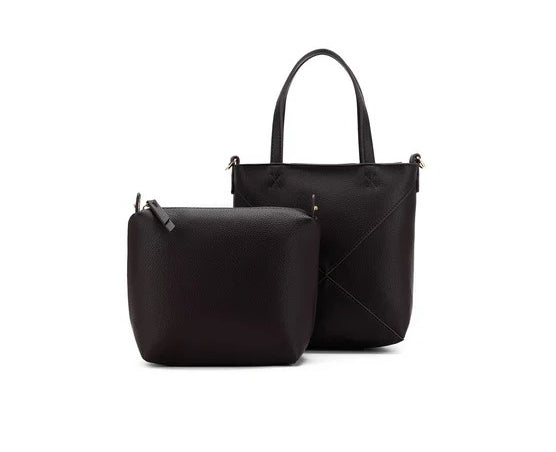 Black Caviar Handbag Mini Suki Aubergine