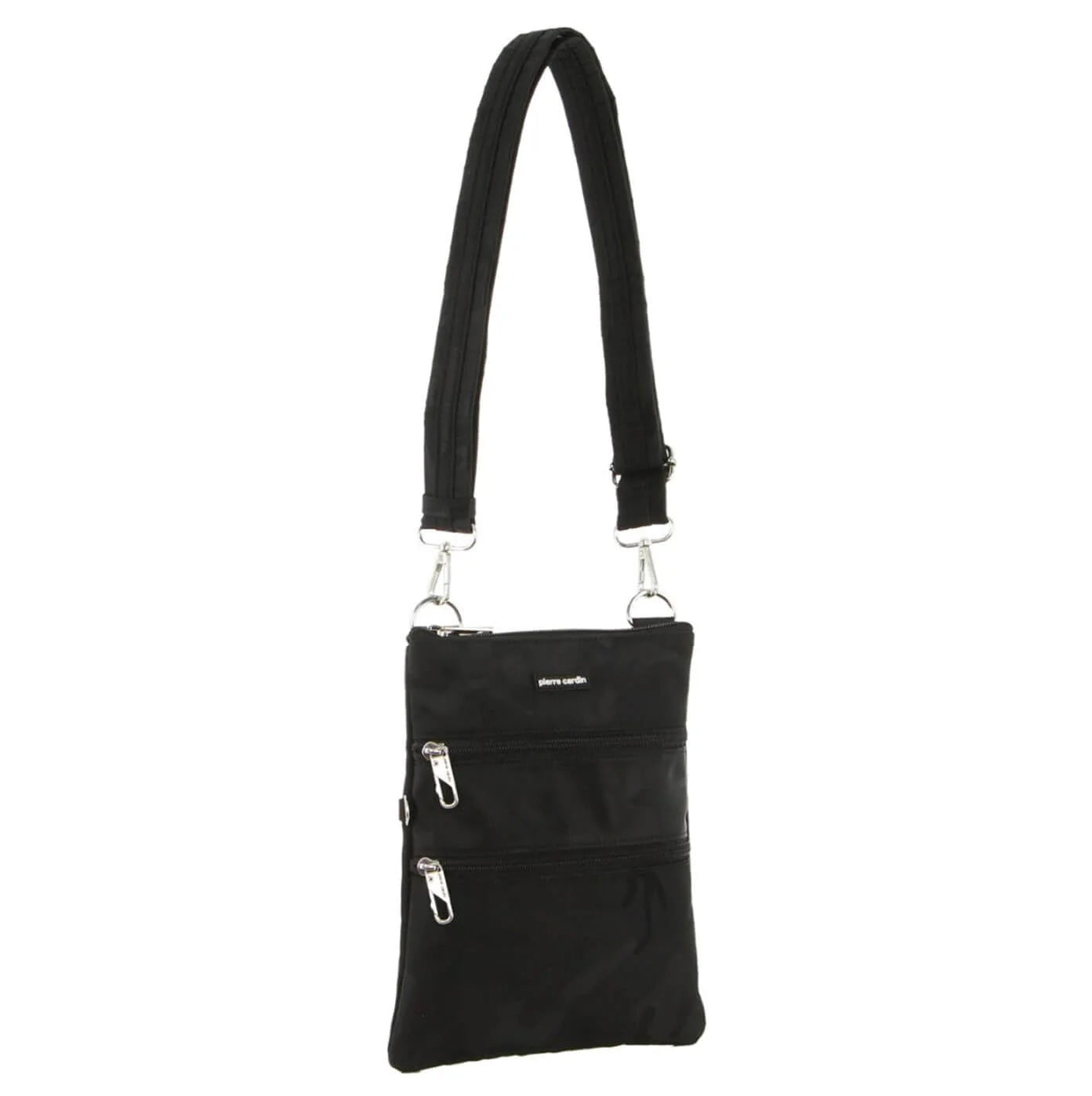 Pierre Cardin Anti-Theft Cross Body Bag - Black/Camo