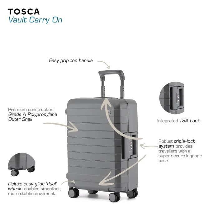 Tosca Vault 54cm Case TCA219 Grey