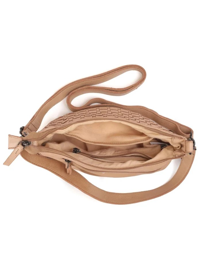 Saddle & Sash Handbag A0037 Taupe