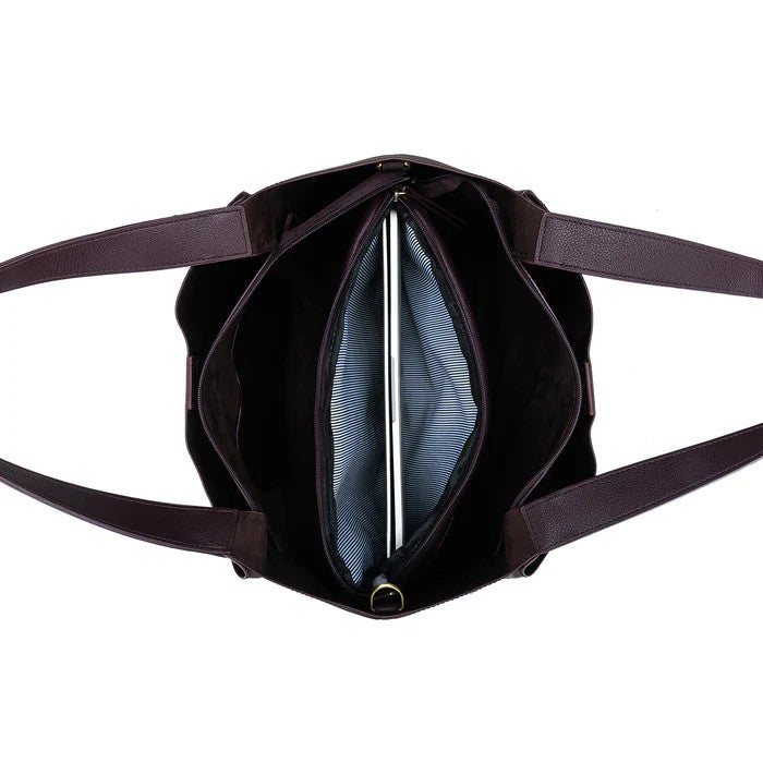 Black Caviar Handbag Sylvie Aubergine
