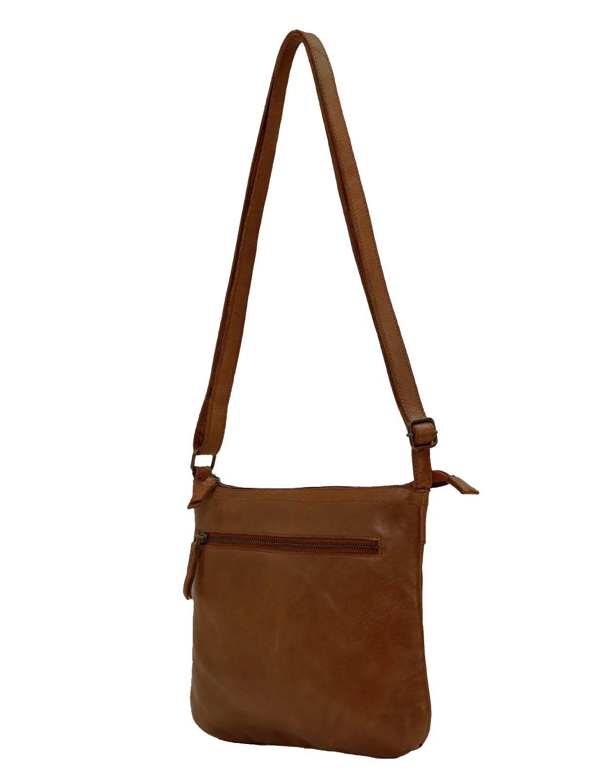 Saddle & Sash Handbag A0007 Cognac