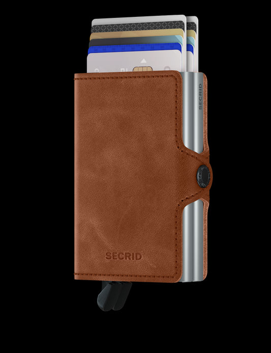 Secrid Twinwallet Vintage Cognac Silver