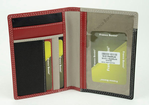 Franco Bonini Passport Wallet 16-011 Red Multi