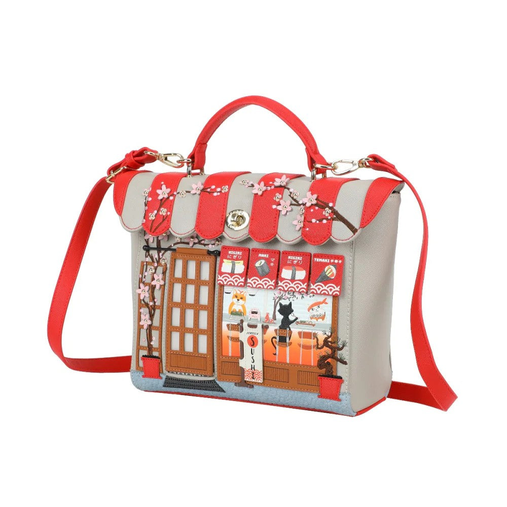 Vendula Sushi Grey Shoulder Backpack