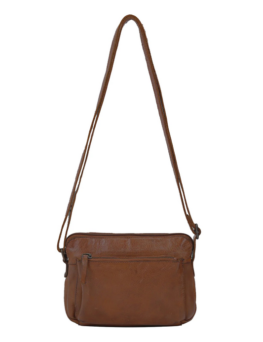 Saddle & Sash Handbag A0005 Cognac