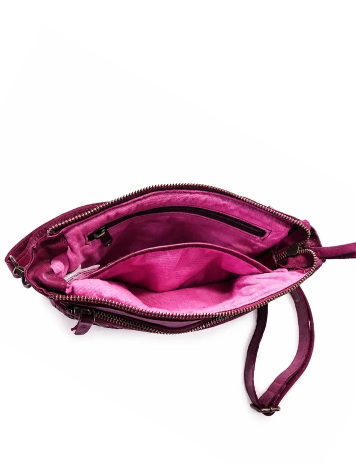 Saddle & Sash Handbag A0038 Purple