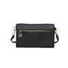 Black Caviar Edie clutch handbag in black