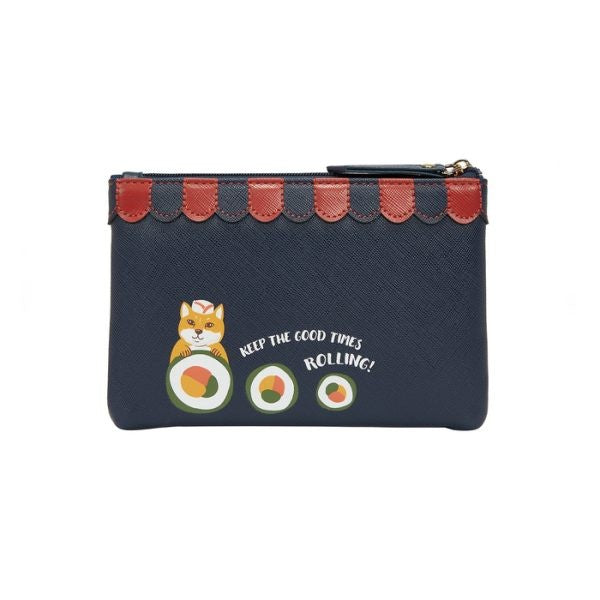 Vendula Sushi Blue Zipper Coin Purse