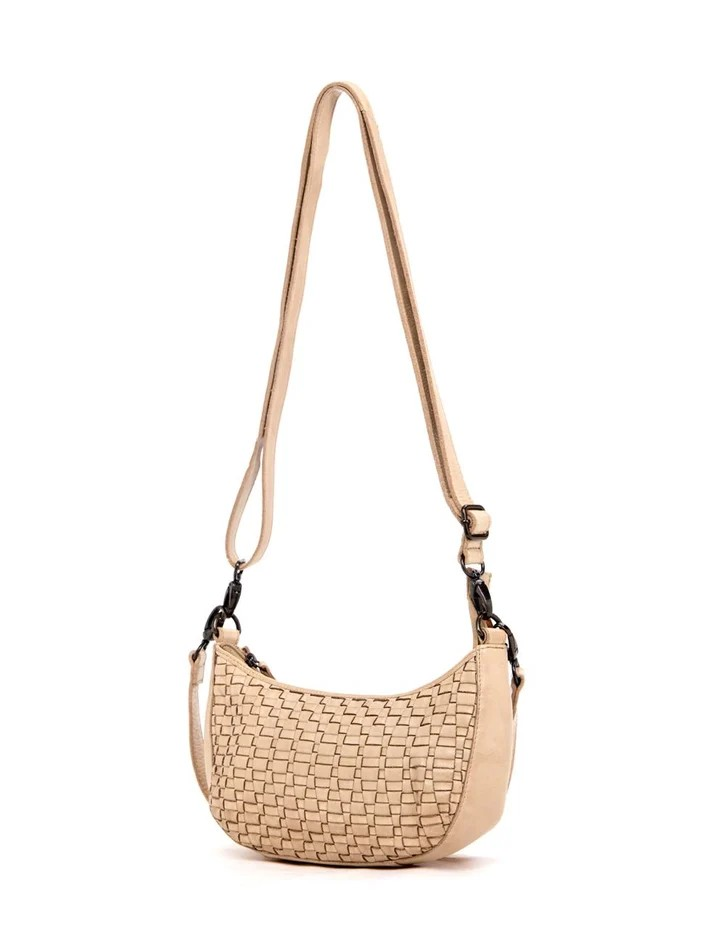 Saddle & Sash Handbag A0037 Taupe