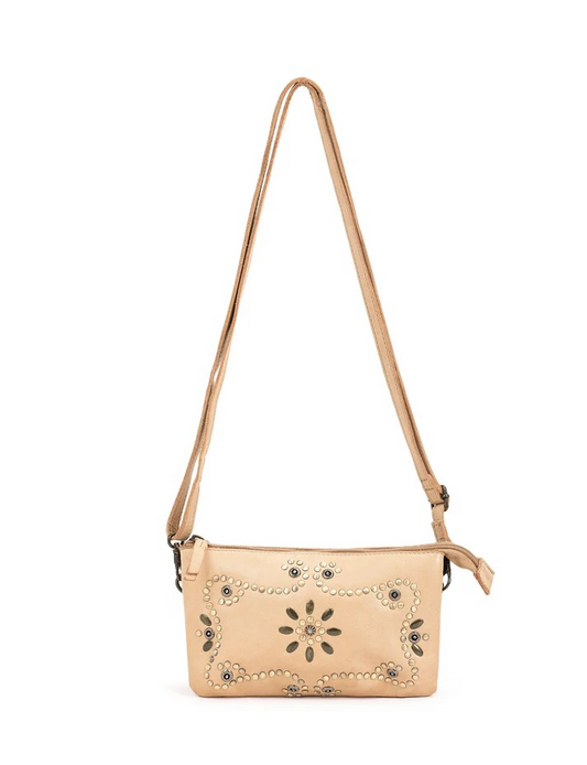 Saddle & Sash Handbag A0034 Taupe