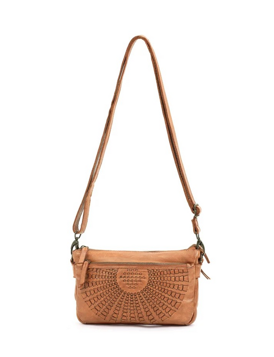 Saddle & Sash Handbag A0030 Tan