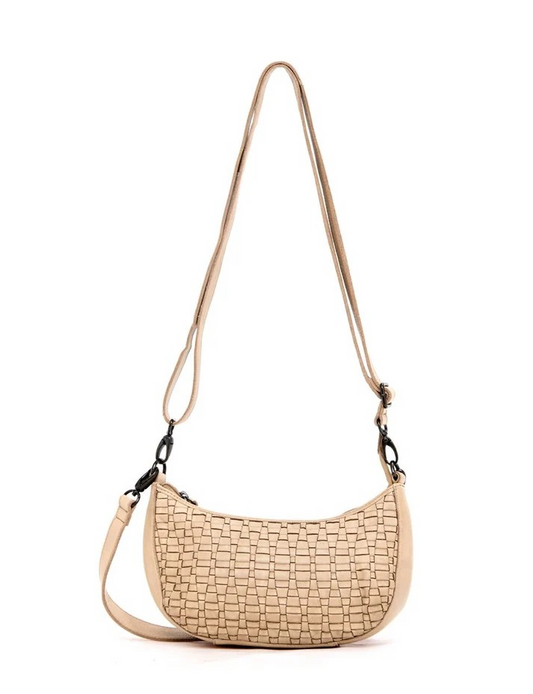Saddle & Sash Handbag A0037 Taupe