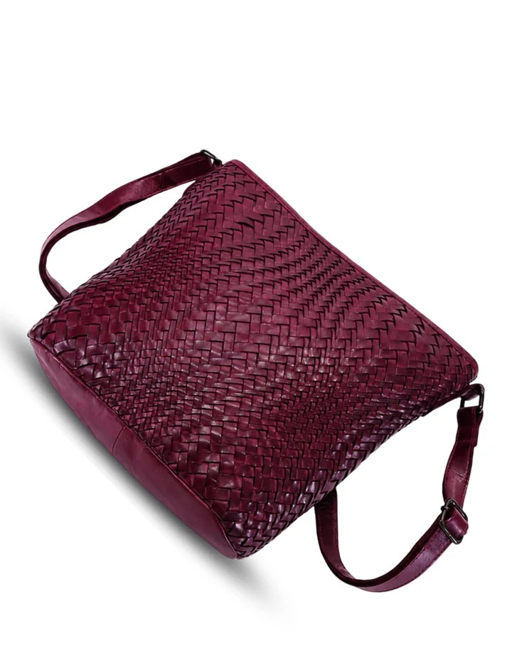 Saddle & Sash Handbag A0036 Purple