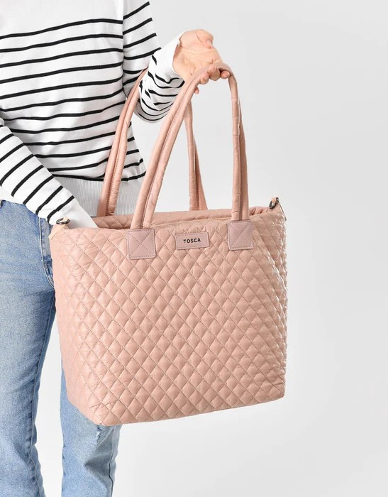 Tosca Metro Duffle Bag MET980 Mauve Quilted