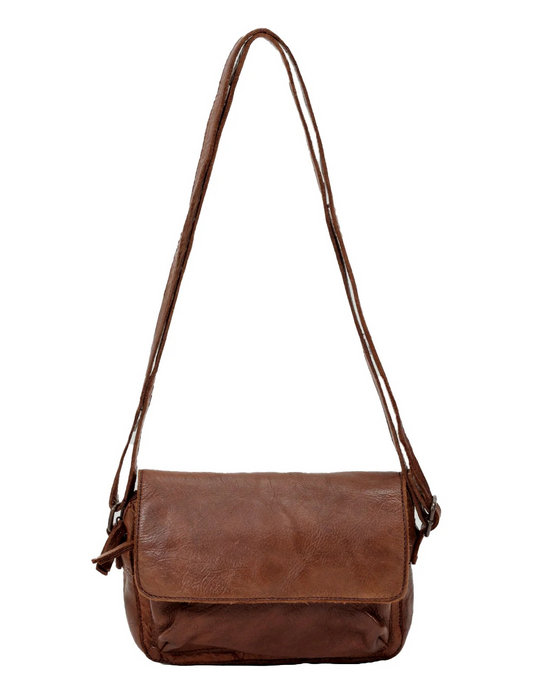 Saddle & Sash Handbag A0004 Cognac