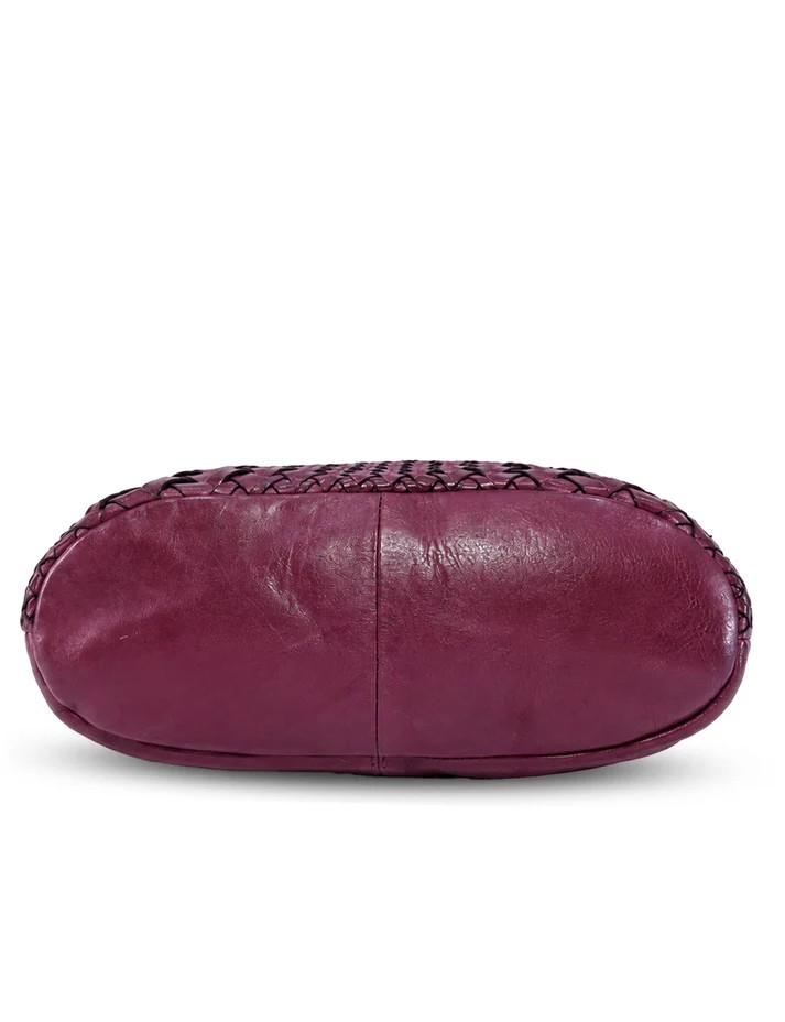 Saddle & Sash Handbag A0036 Purple