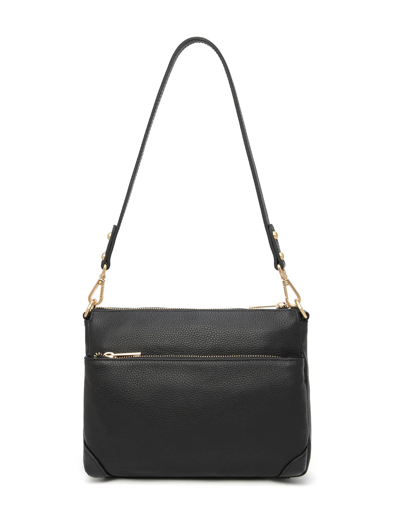 Elegant Handbag Faith Leather Cross body - Black