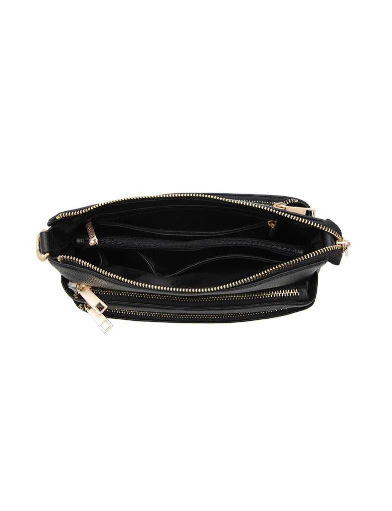 Elegant Handbag Faith Leather Cross body - Black