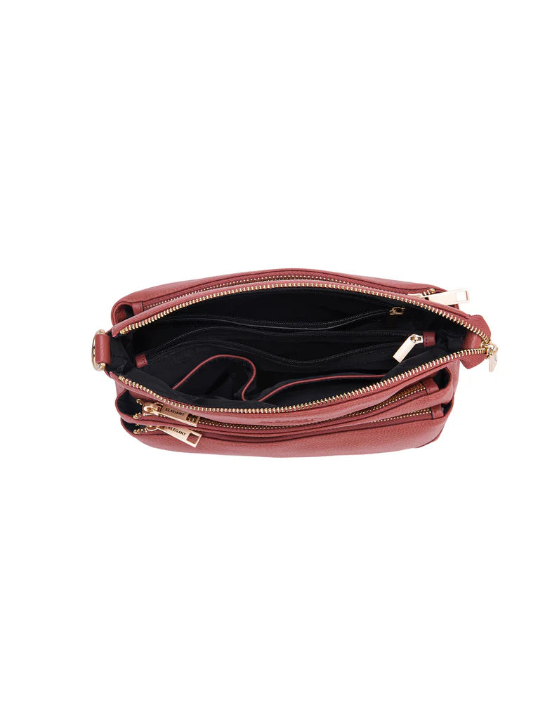 Elegant Handbag Faith Leather Crossbody - Brick