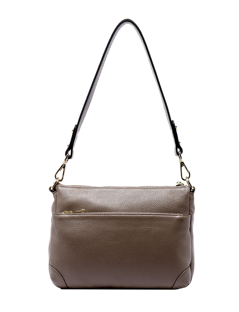 Elegant Handbag Faith Leather Crossbody - Mushroom