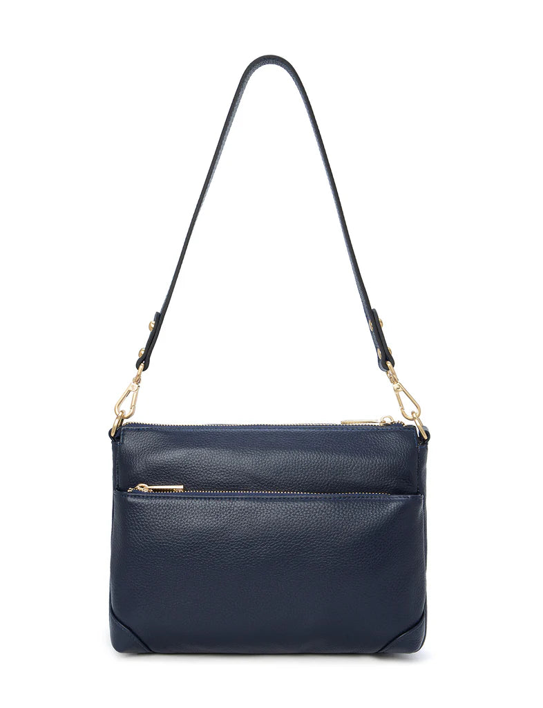 Elegant Handbag Faith Leather Crossbody - Navy