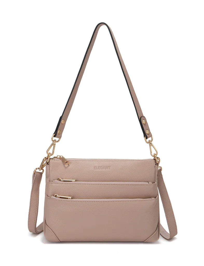 Elegant Handbag Faith Leather Crossbody - Pink