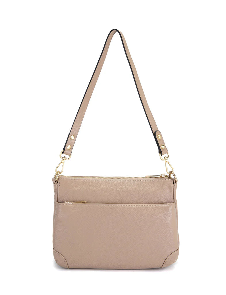 Elegant Handbag Faith Leather Crossbody - Putty