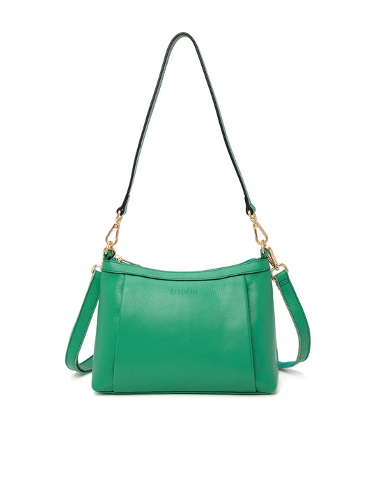 Elegant Handbag Marcia Leather Crossbody - Green