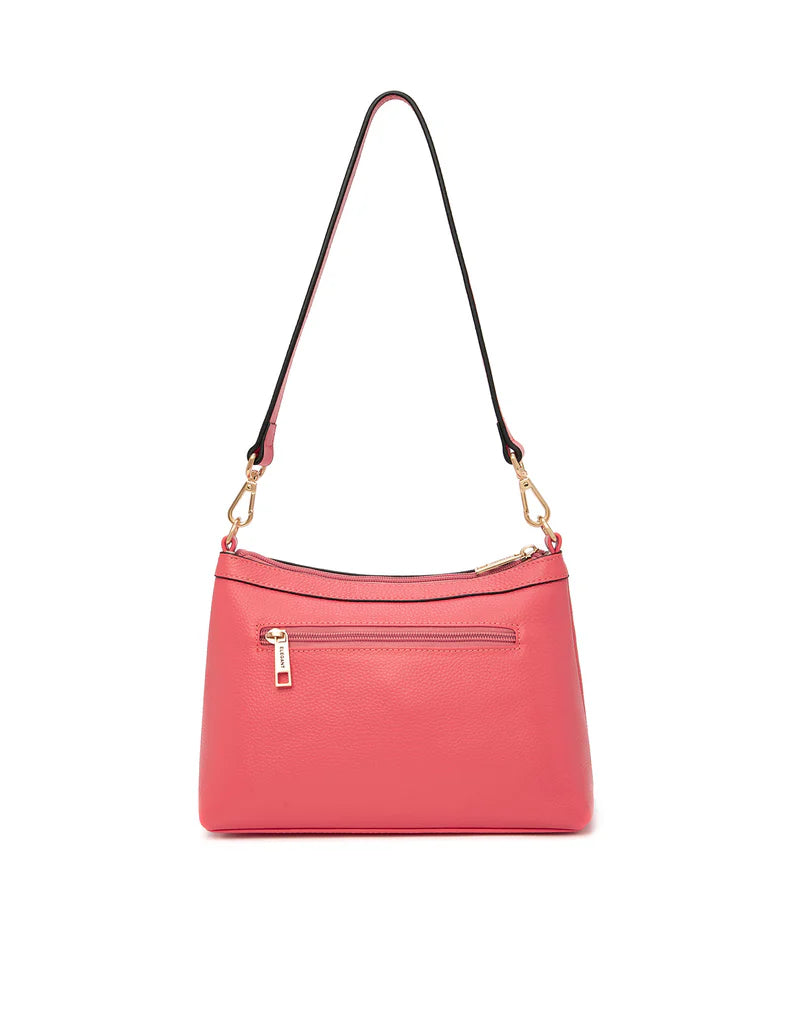 Elegant Handbag Marcia Leather Crossbody - Peach