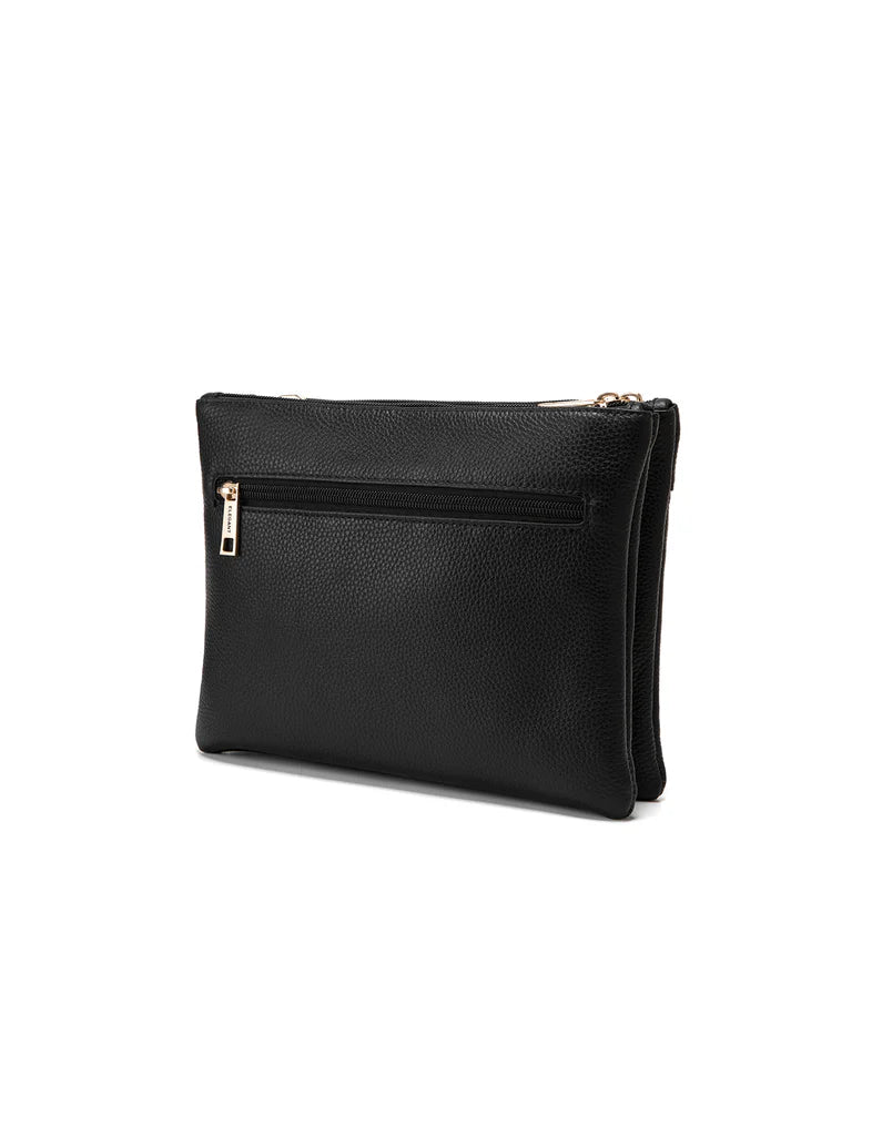 Elegant Handbag Flynn Leather Crossbody - Black