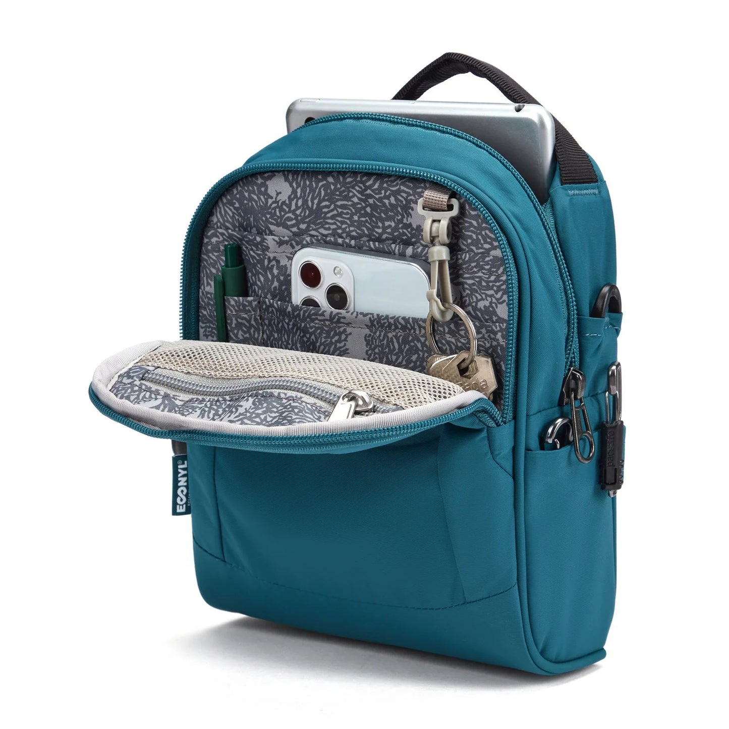 Pacsafe LS100 Anti-Theft Crossbody Bag - Tidal Teal