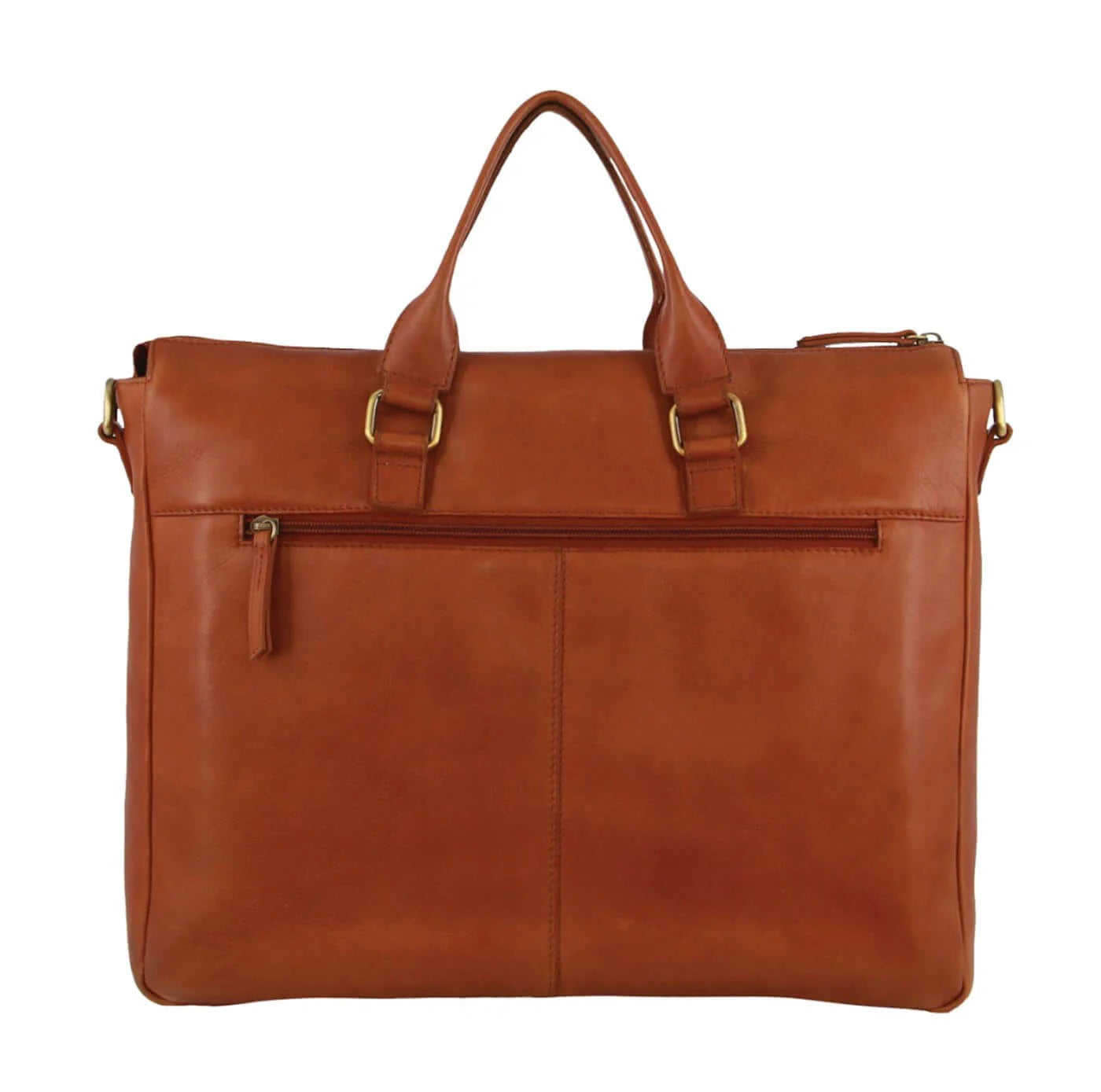 Pierre Cardin Business Briefcase Messenger Bag - Cognac