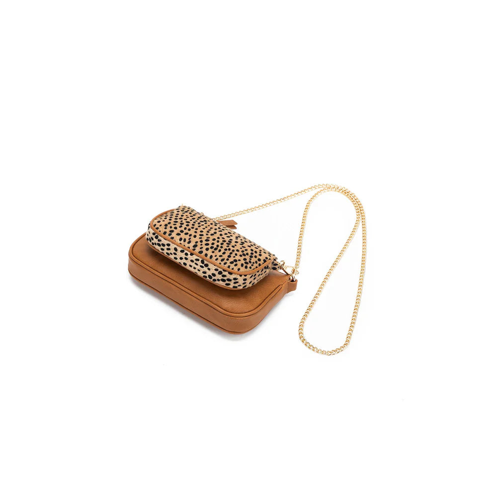 Black Caviar Handbag Sabie Tan Leopard