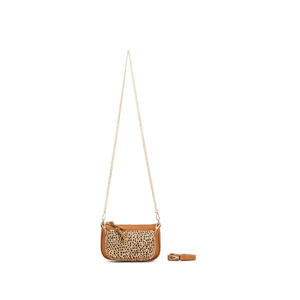 Black Caviar Handbag Sabie Tan Leopard