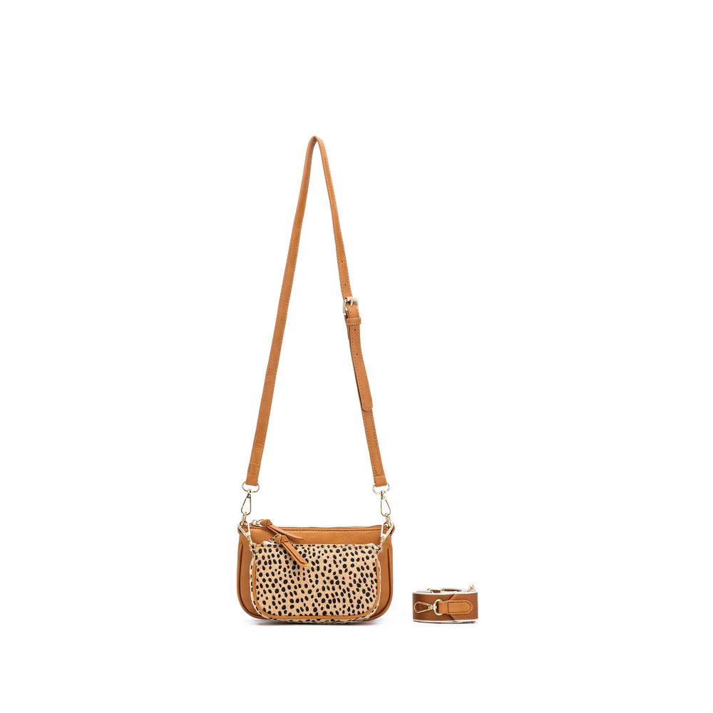 Black Caviar Handbag Sabie Tan Leopard