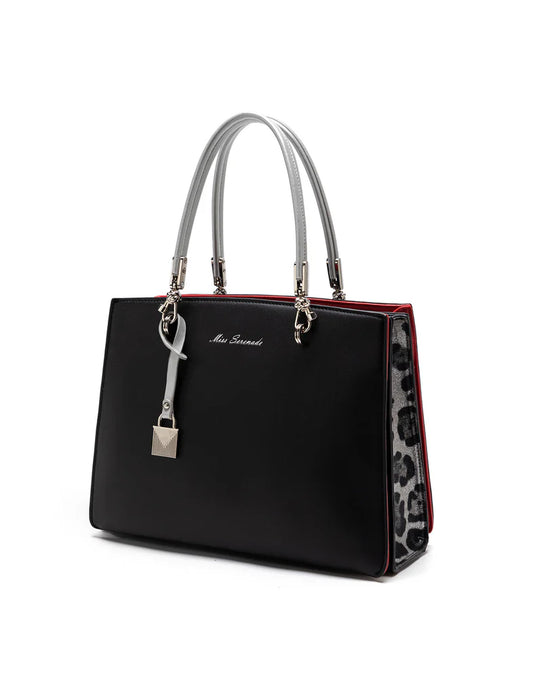 Miss Serenade Handbag - Black/Silver