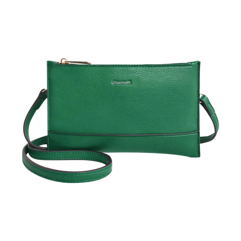 Giannotti Jade Small Faux Leather Crossbody Bag Handbag - Emerald