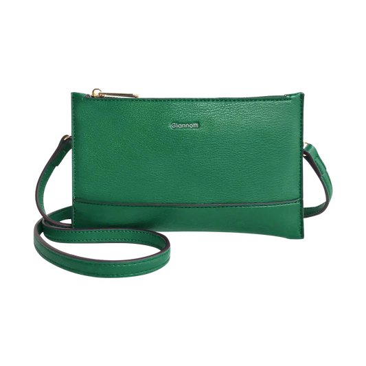 Giannotti Jade Small Faux Leather Crossbody Bag Handbag - Emerald