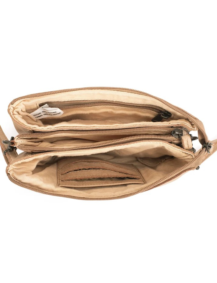 Saddle & Sash Handbag A0034 Taupe