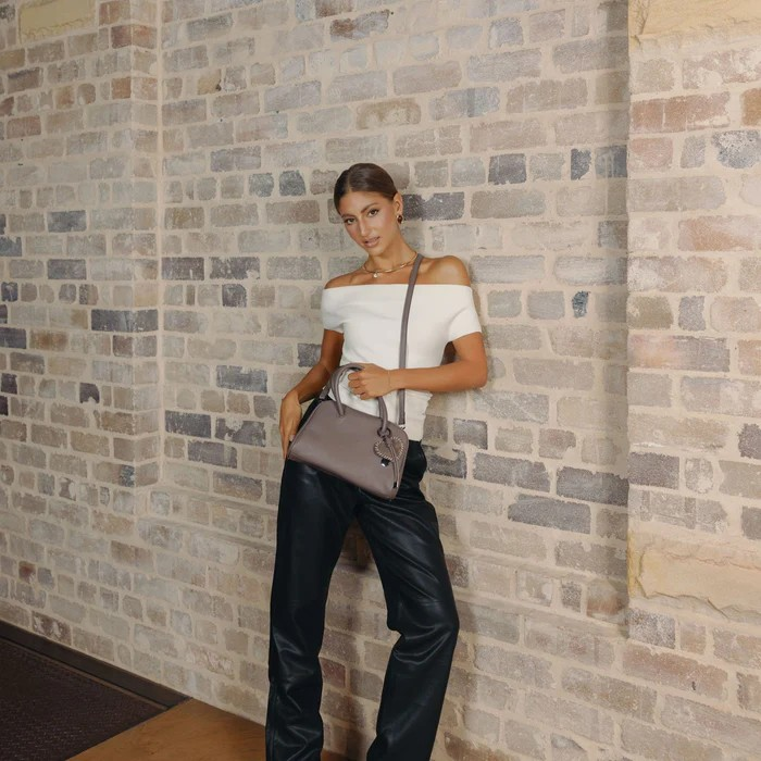 Black Caviar Handbag Lucinda Deep Stone