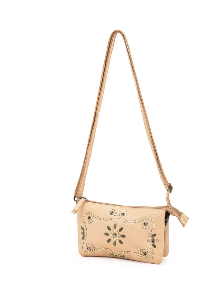 Saddle & Sash Handbag A0034 Taupe