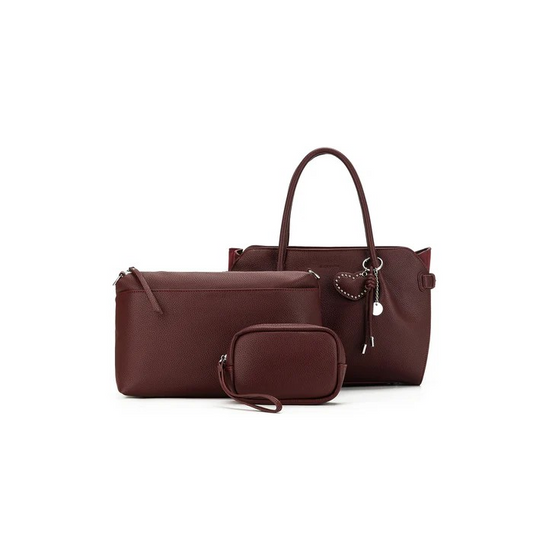 Black Caviar Handbag Alexandra Burgundy