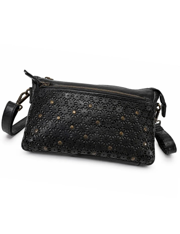 Saddle & Sash Handbag A0038 Black