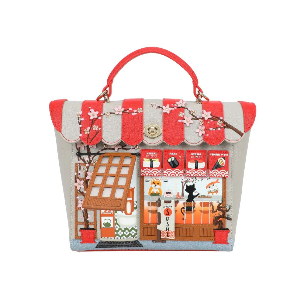 Vendula Sushi Grey Shoulder Backpack
