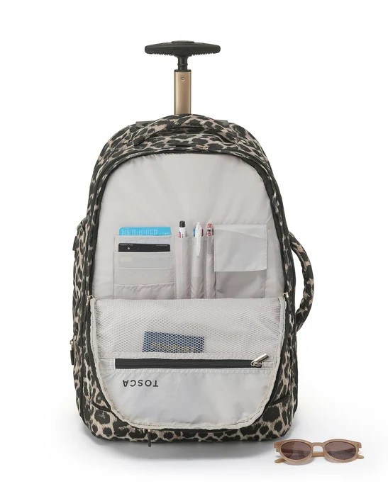 Tosca So Lite Wheeled Back Pack Leopard